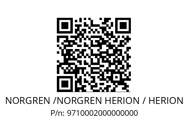   NORGREN /NORGREN HERION / HERION 9710002000000000