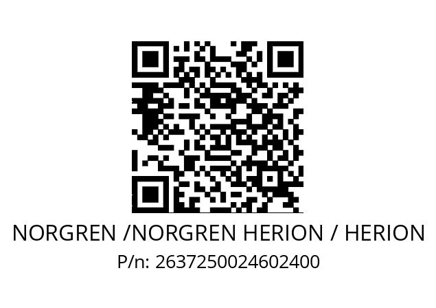   NORGREN /NORGREN HERION / HERION 2637250024602400