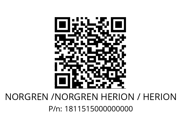   NORGREN /NORGREN HERION / HERION 1811515000000000