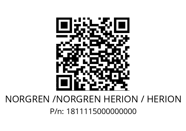   NORGREN /NORGREN HERION / HERION 1811115000000000