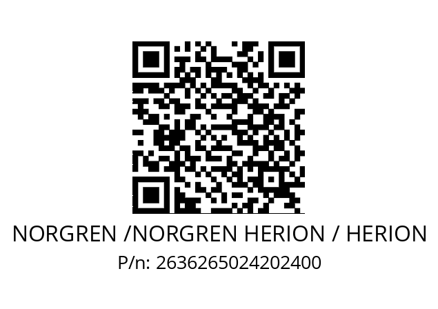   NORGREN /NORGREN HERION / HERION 2636265024202400