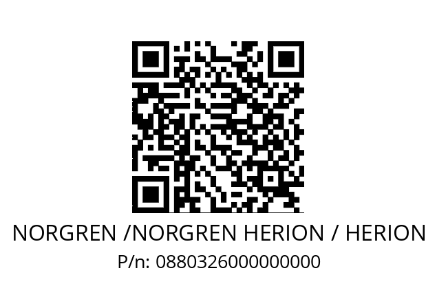   NORGREN /NORGREN HERION / HERION 0880326000000000