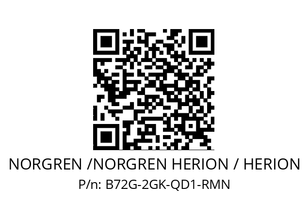 Filter regulator  NORGREN /NORGREN HERION / HERION B72G-2GK-QD1-RMN