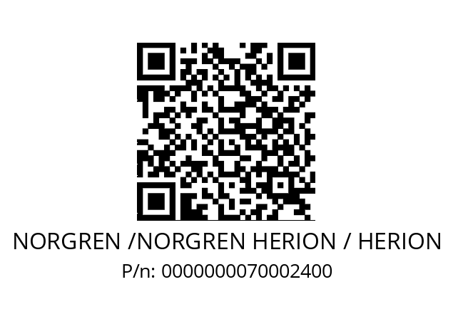   NORGREN /NORGREN HERION / HERION 0000000070002400