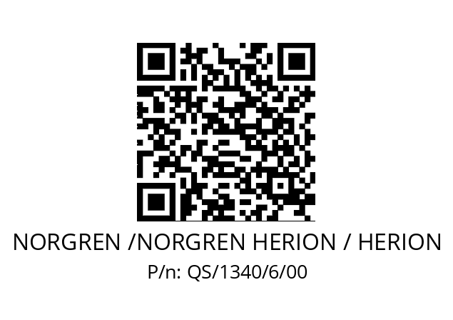   NORGREN /NORGREN HERION / HERION QS/1340/6/00