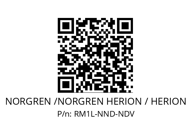   NORGREN /NORGREN HERION / HERION RM1L-NND-NDV