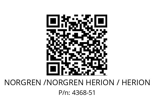   NORGREN /NORGREN HERION / HERION 4368-51