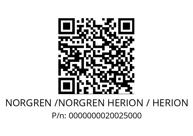   NORGREN /NORGREN HERION / HERION 0000000020025000