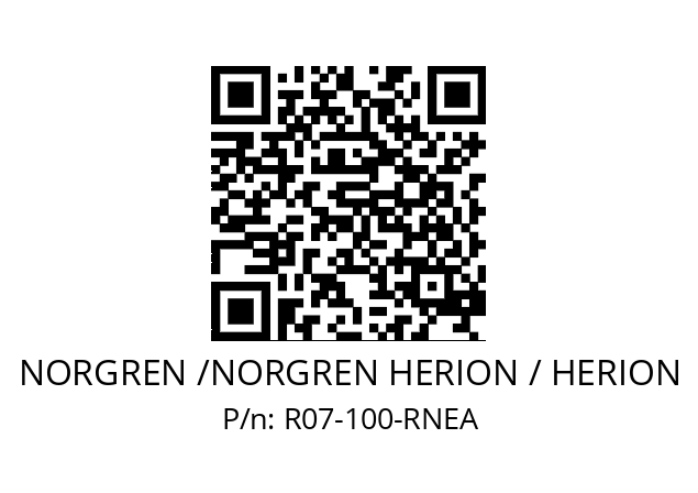 Pressure regulator  NORGREN /NORGREN HERION / HERION R07-100-RNEA