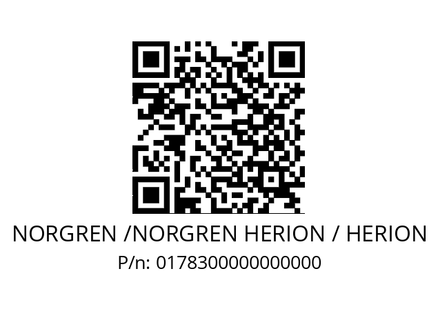   NORGREN /NORGREN HERION / HERION 0178300000000000