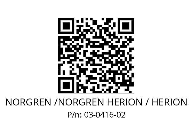   NORGREN /NORGREN HERION / HERION 03-0416-02