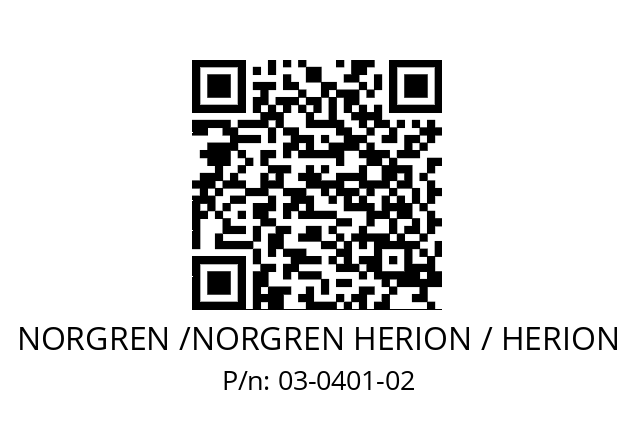   NORGREN /NORGREN HERION / HERION 03-0401-02