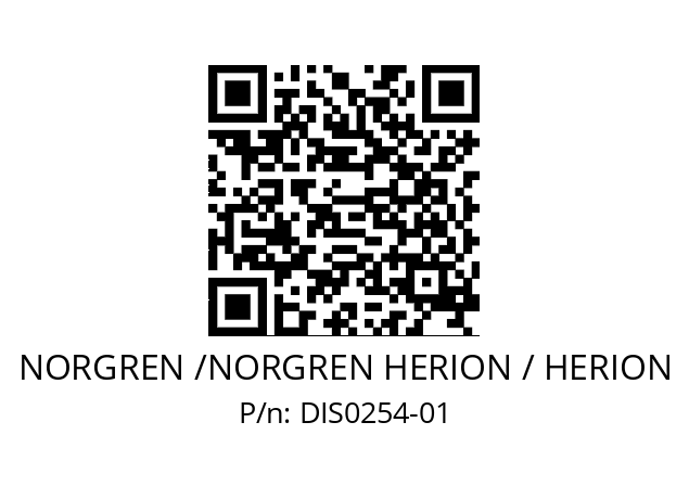   NORGREN /NORGREN HERION / HERION DIS0254-01