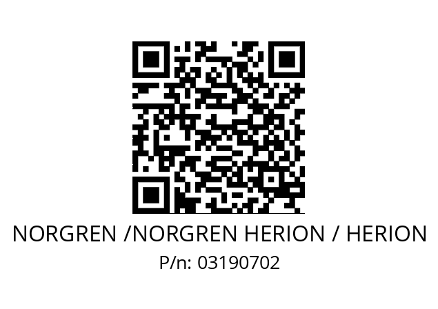   NORGREN /NORGREN HERION / HERION 03190702