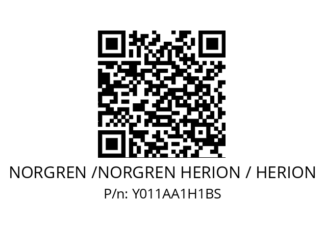   NORGREN /NORGREN HERION / HERION Y011AA1H1BS