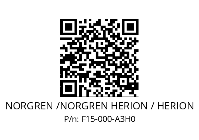   NORGREN /NORGREN HERION / HERION F15-000-A3H0