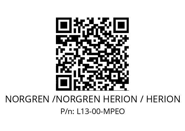   NORGREN /NORGREN HERION / HERION L13-00-MPEO