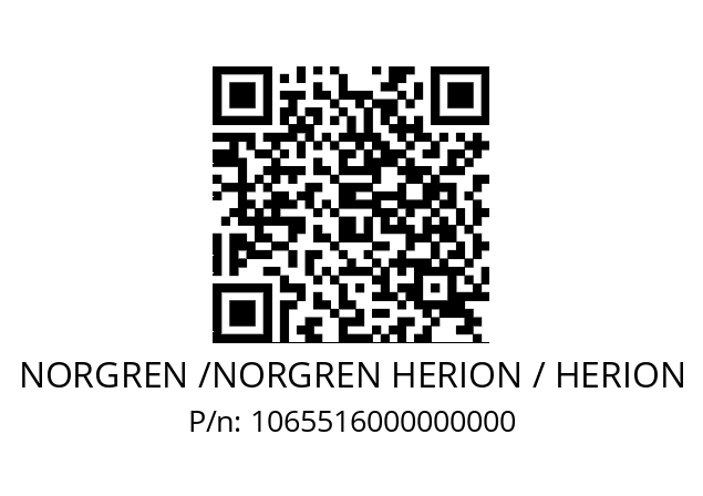   NORGREN /NORGREN HERION / HERION 1065516000000000