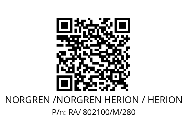   NORGREN /NORGREN HERION / HERION RA/ 802100/M/280