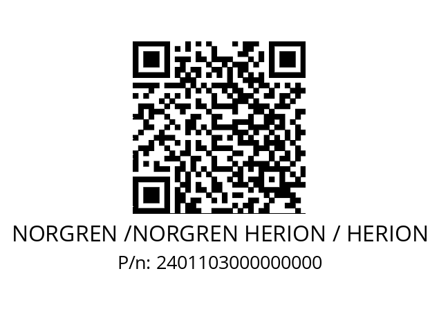   NORGREN /NORGREN HERION / HERION 2401103000000000