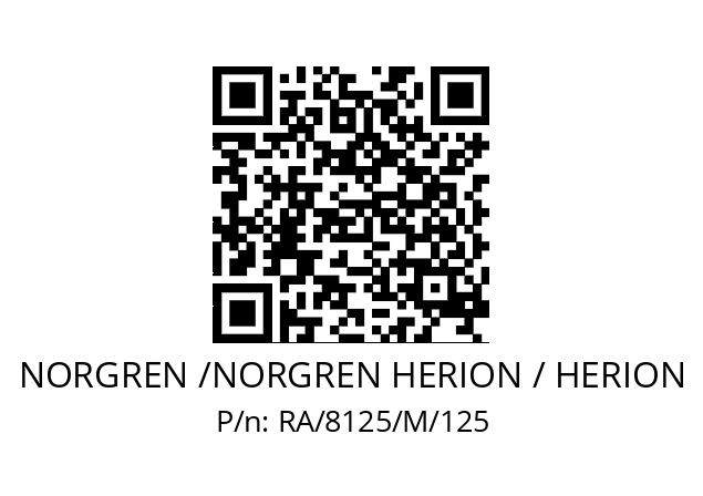   NORGREN /NORGREN HERION / HERION RA/8125/M/125