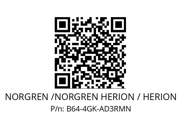   NORGREN /NORGREN HERION / HERION B64-4GK-AD3RMN