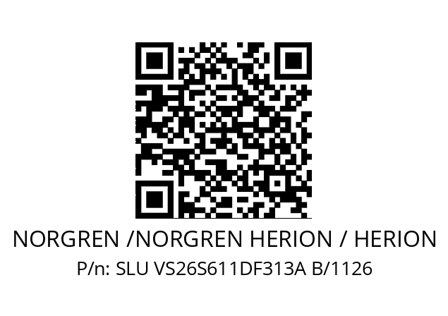   NORGREN /NORGREN HERION / HERION SLU VS26S611DF313A B/1126