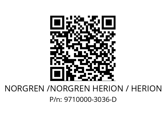   NORGREN /NORGREN HERION / HERION 9710000-3036-D