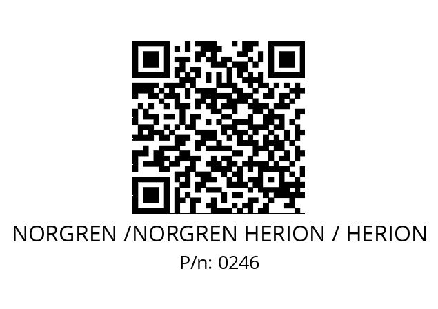   NORGREN /NORGREN HERION / HERION 0246