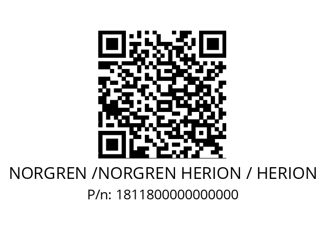   NORGREN /NORGREN HERION / HERION 1811800000000000