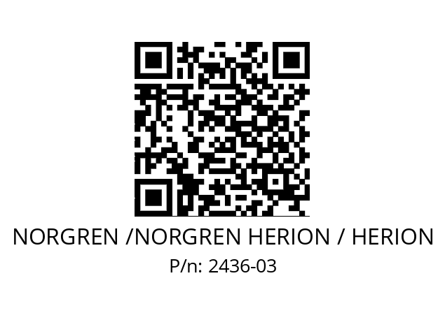   NORGREN /NORGREN HERION / HERION 2436-03