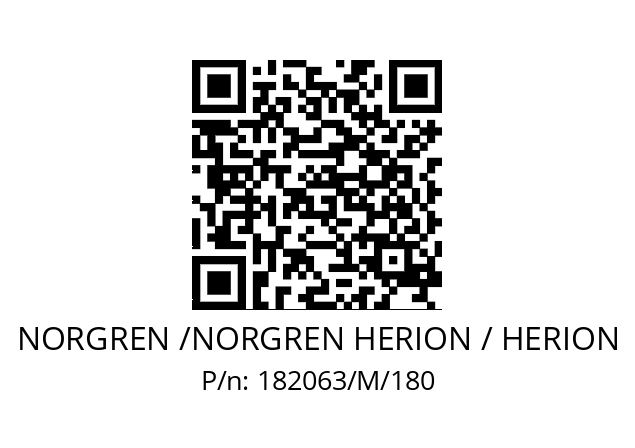   NORGREN /NORGREN HERION / HERION 182063/M/180