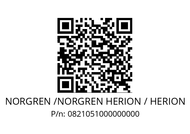   NORGREN /NORGREN HERION / HERION 0821051000000000