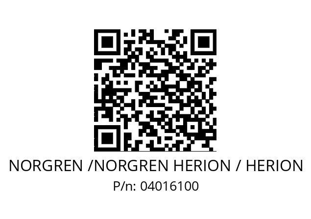   NORGREN /NORGREN HERION / HERION 04016100