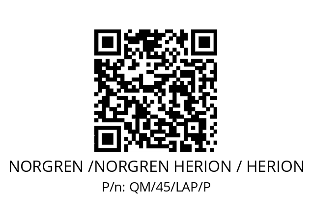   NORGREN /NORGREN HERION / HERION QM/45/LAP/P