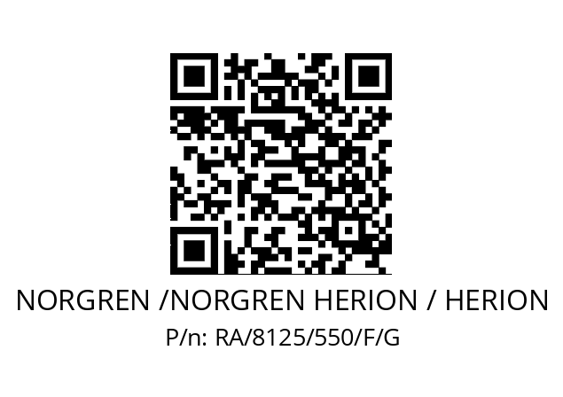   NORGREN /NORGREN HERION / HERION RA/8125/550/F/G