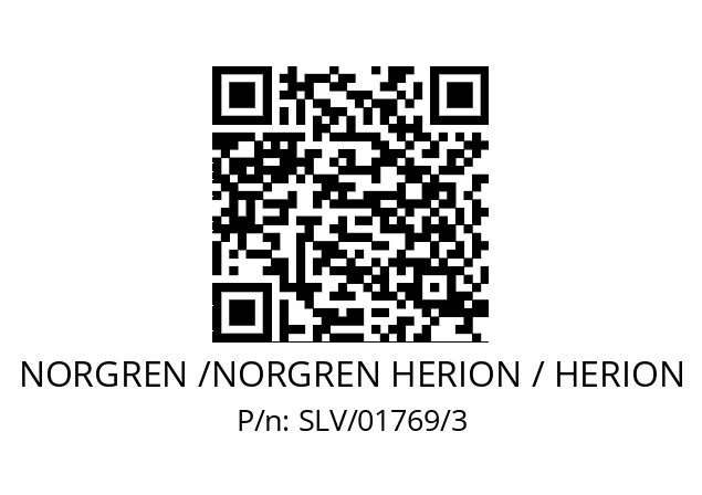   NORGREN /NORGREN HERION / HERION SLV/01769/3