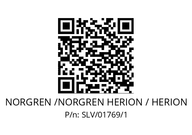   NORGREN /NORGREN HERION / HERION SLV/01769/1