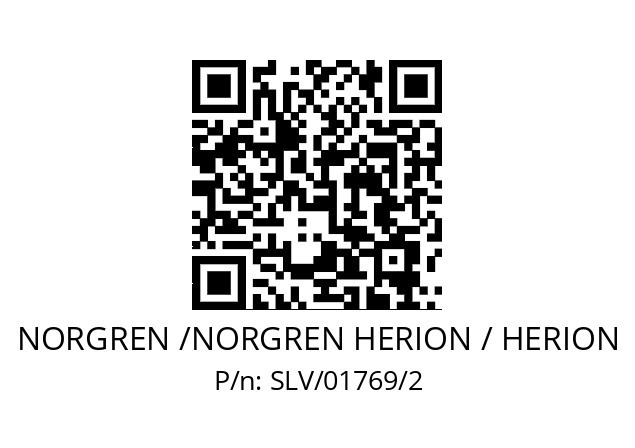   NORGREN /NORGREN HERION / HERION SLV/01769/2