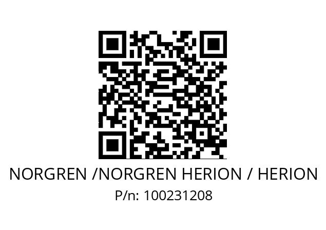   NORGREN /NORGREN HERION / HERION 100231208