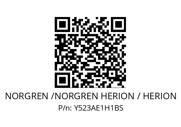   NORGREN /NORGREN HERION / HERION Y523AE1H1BS