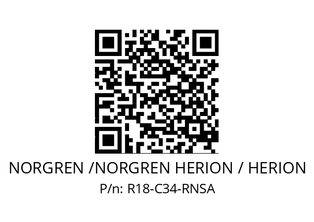 Pressure regulator  NORGREN /NORGREN HERION / HERION R18-C34-RNSA