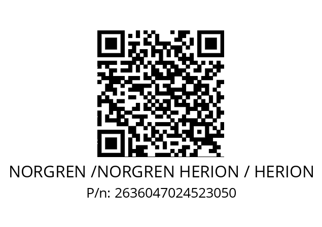   NORGREN /NORGREN HERION / HERION 2636047024523050