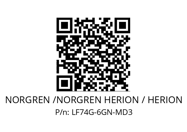   NORGREN /NORGREN HERION / HERION LF74G-6GN-MD3