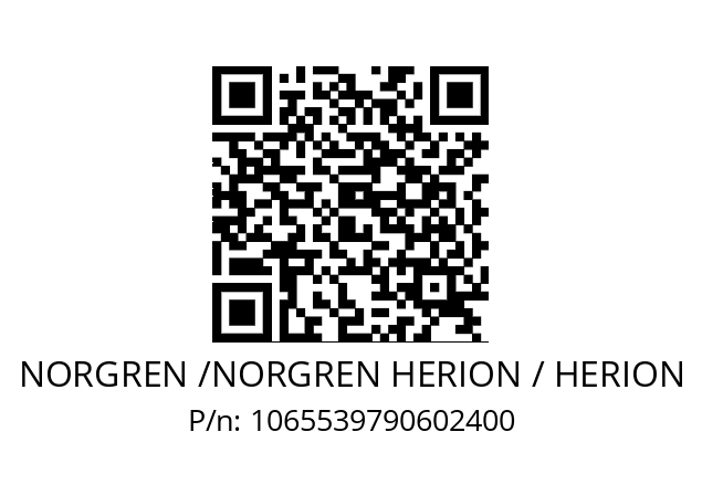   NORGREN /NORGREN HERION / HERION 1065539790602400