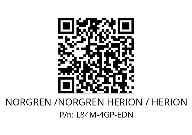   NORGREN /NORGREN HERION / HERION L84M-4GP-EDN