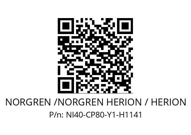   NORGREN /NORGREN HERION / HERION NI40-CP80-Y1-H1141