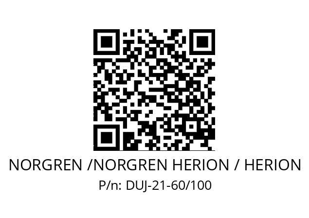   NORGREN /NORGREN HERION / HERION DUJ-21-60/100