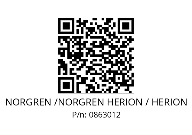   NORGREN /NORGREN HERION / HERION 0863012