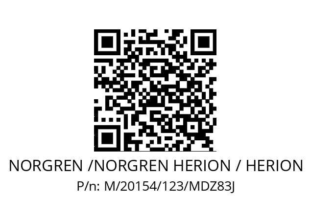   NORGREN /NORGREN HERION / HERION М/20154/123/MDZ83J